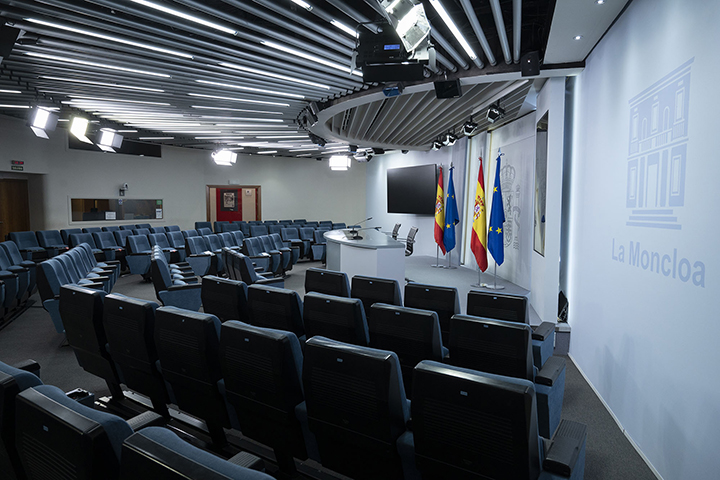 Sala de prensa de Moncloa